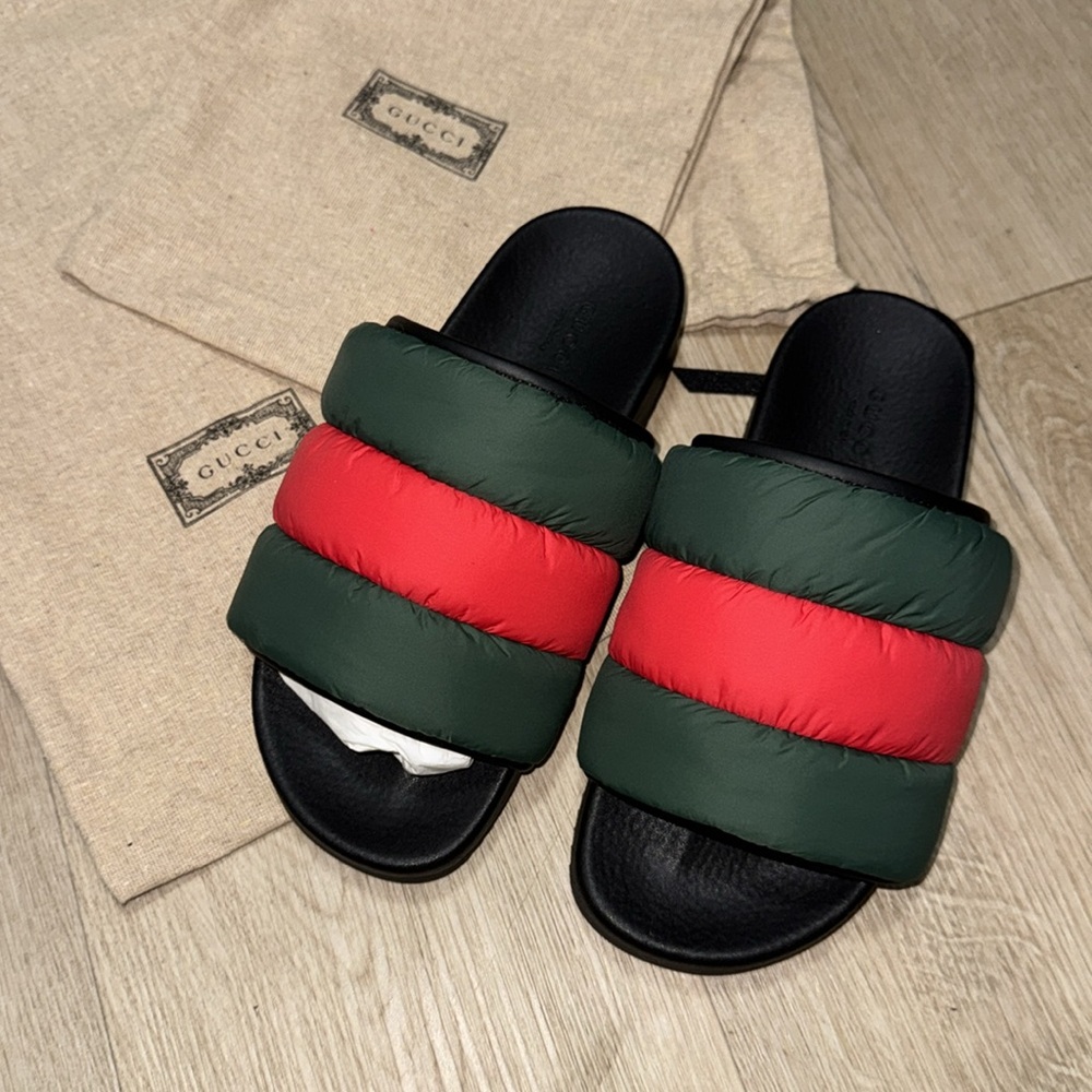 Gucci - Web padded nylon slides size 37 - Picture 9 of 15